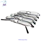 Elegant Stainless Steel Rectangular-Shape Lens Oval Round Face Match Men's Eyewear Rimless Optical Frames
