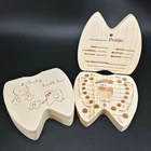 Lovely Wooden Crafts Kids Gift Carton Box For Baby Teeth