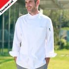 2018 High Grade New Restaurant long sleeve Chef Coats Jackets White Unisex chef uniform for cooker