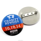 Customize decorative metal printing epoxy name badge with safety pin