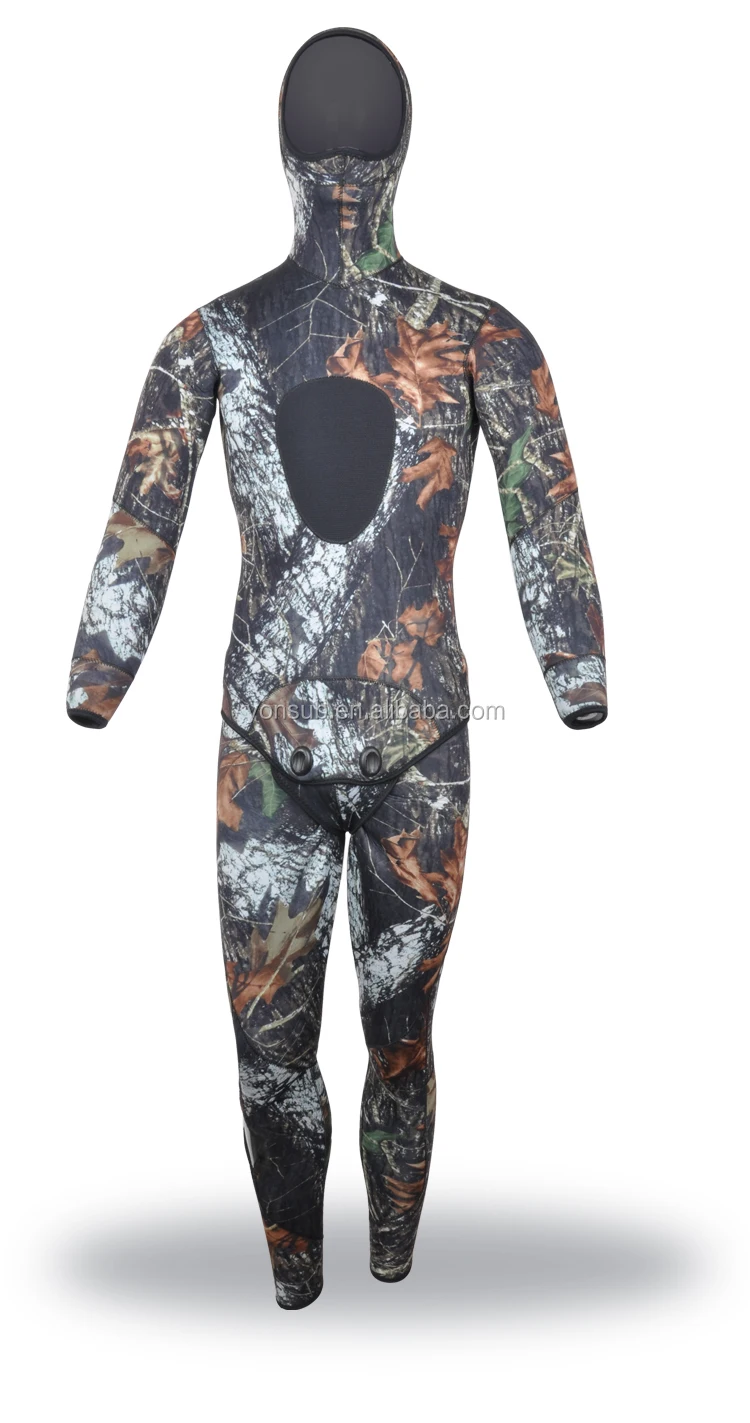 Durable waterproof two pieces camo hooded waist fishing wader, View two