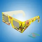 Cheap disposable cardboard custom fireworks paper anaglyph 3d glasses made in China