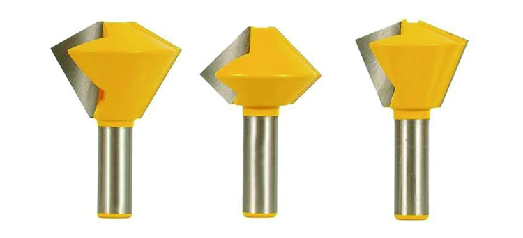 3Pcs  1/2 Inch Shank Tungsten Caebide  Bird's Mouth Wood  Router Bits Set  for Wood Working