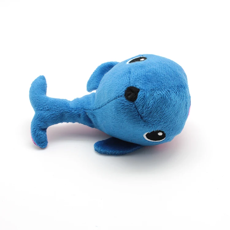 Latest funny durable blue pet plush animal squeaky toy , dog chew toy