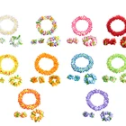10 Colors Available Tropical Party Decorations Hawaiian Party Decorations Hawaiian Lei Flower 4Pcs/Set