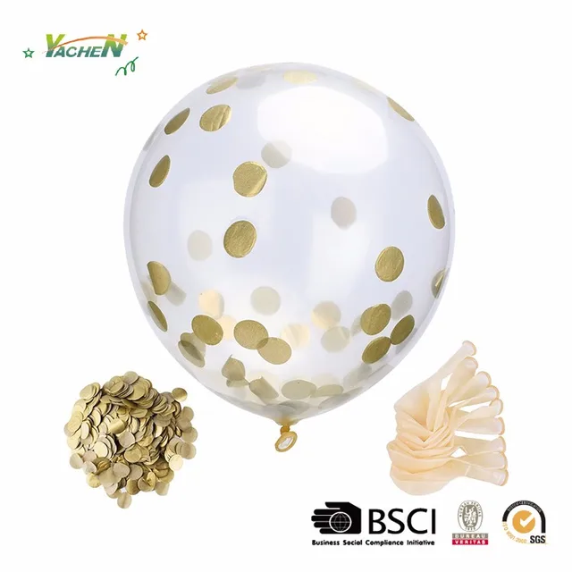 12inch Latex Balloons With Paper Confetti for Party Decoration