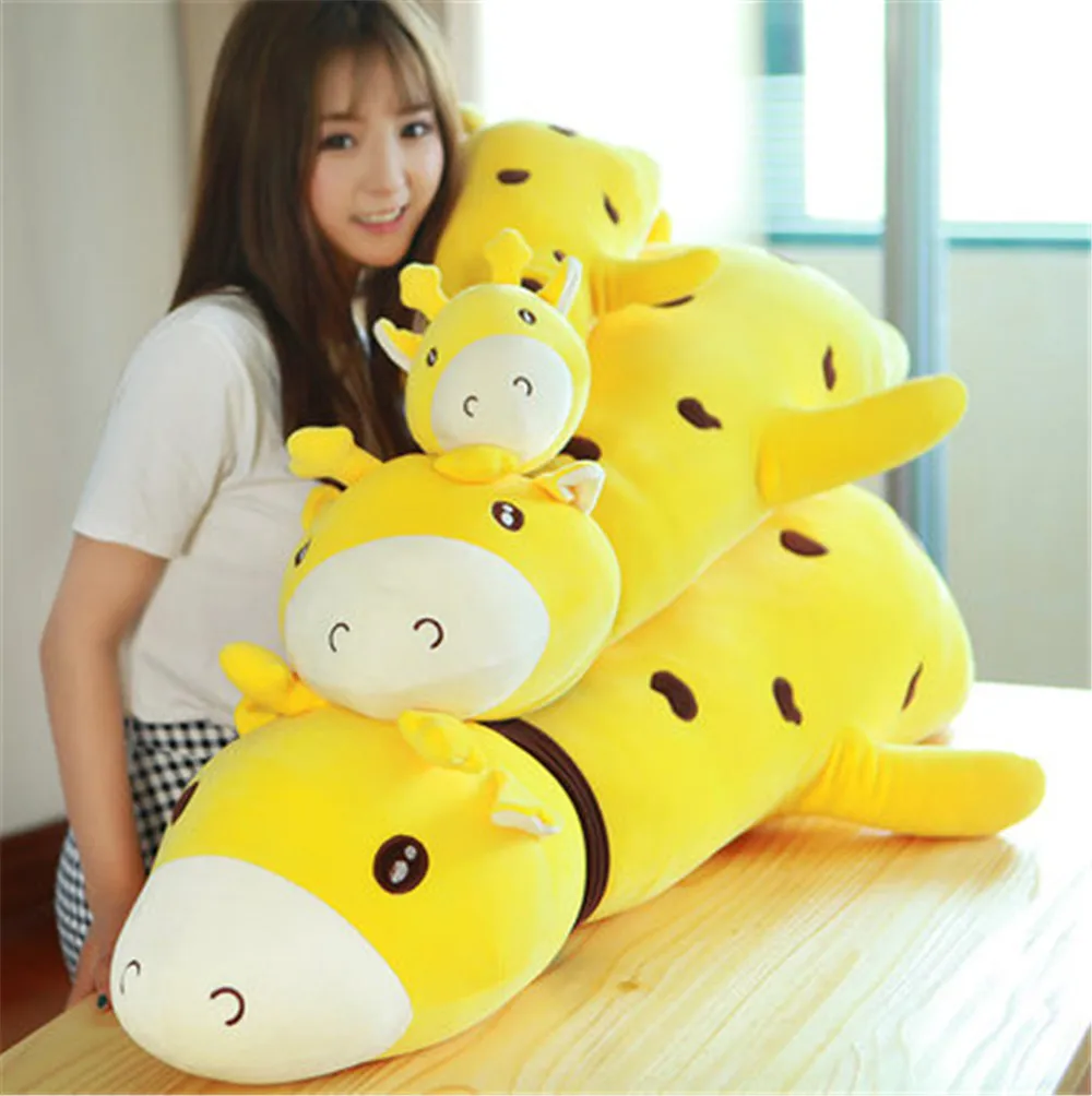 Fancytrader Big Huge Lovely Giraffe Pillow Toys Cuddly Giant Yellow Blue Pink Giraffe Animals Doll 4 Sizes 5