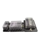 Circuit Inline Auto Fuse 4 6 8 10 12 Way Relay Box with cable for Car 12V plastic cover fuse holder