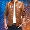 Z51101B New Washed PU Jacket Fashion Leather Jacket For men