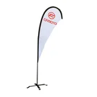 Fiberglass Feather Flag Fabric Printing Banner Teardrop Feather Advertising Flag