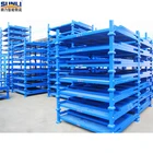 Warehouse Stacking Shelves System, Collapsible Steel Pallet