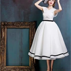 teenage girls shiny white lace a line v-neck backless ruffle short prom dresses for women