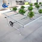 Agricultural multi-span commercial greenhouse Rollingtables/Benches