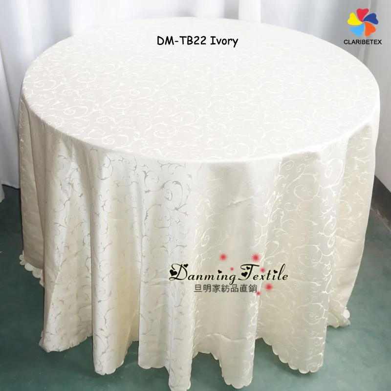 Fancy polyester round tablecloth and table cover for wedding Decor, View decorative round table