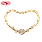 Bracelet Zirconia Bracelet Handmade White Cubic Zirconia Gold Plating 14K Gold Bracelet