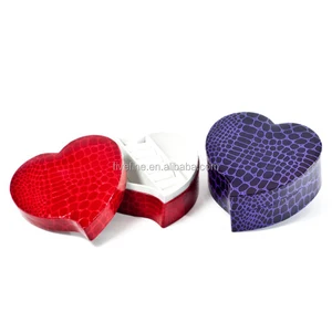high quality heart shape paper jewelry gift box with velvet pad