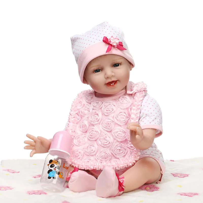 Sweet-Smile-Dolls-For-Girl-22-Soft-Silicone-Reborn-Baby-Doll-with-Rose-Bib-True-To (1)