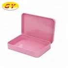 Hot Sales printing Red Rectangle hinged packaging Tin Box