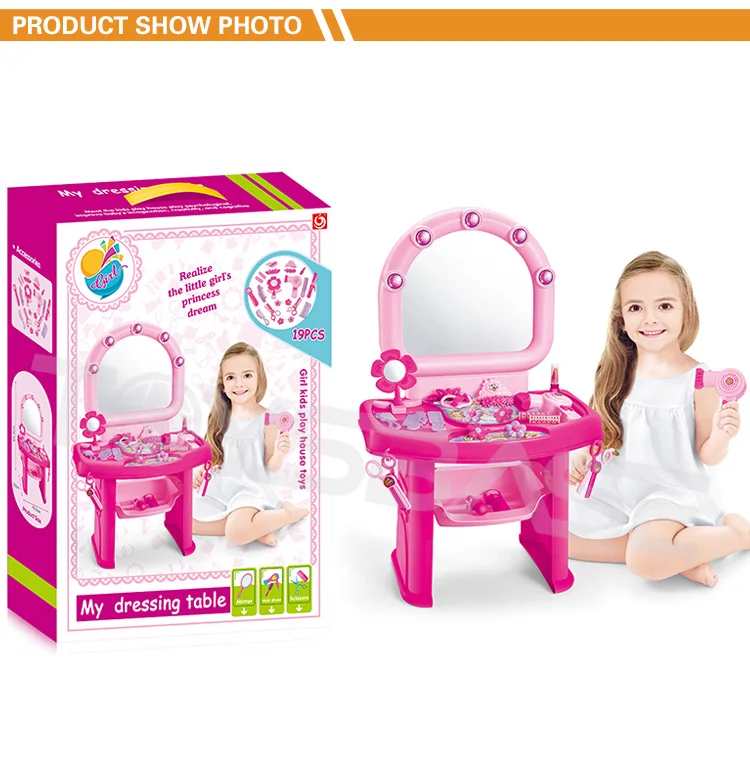 My First Dressing Table – Stylish Playtime For Little Fashionistas 4 New Product Children Brinquedos Girl Plastic Mirror Dresser Toys Baby Mirror Toy