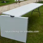 2.4M long plastic camping tables half folding tables white color folding furniture