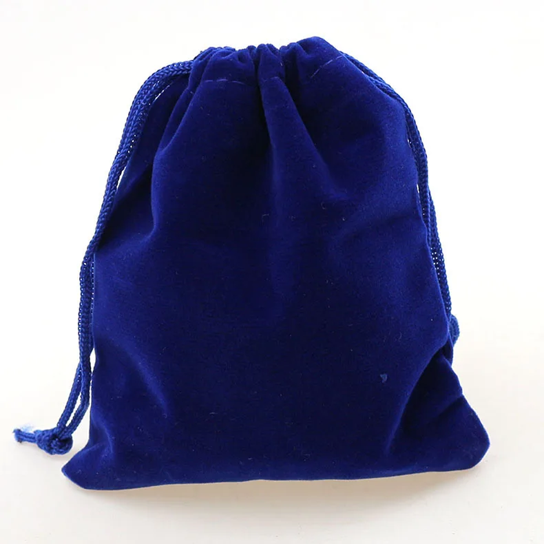 bear free good price blue velvet drawstring jewelry gift bag