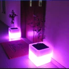 Flower Decorated Pot High Quality Light Outdoor Decoration Light Up Led Plastic Flower Pot