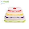 Set of 4 Silicone Food Storage Containers Foldable Silicone Storage Box
