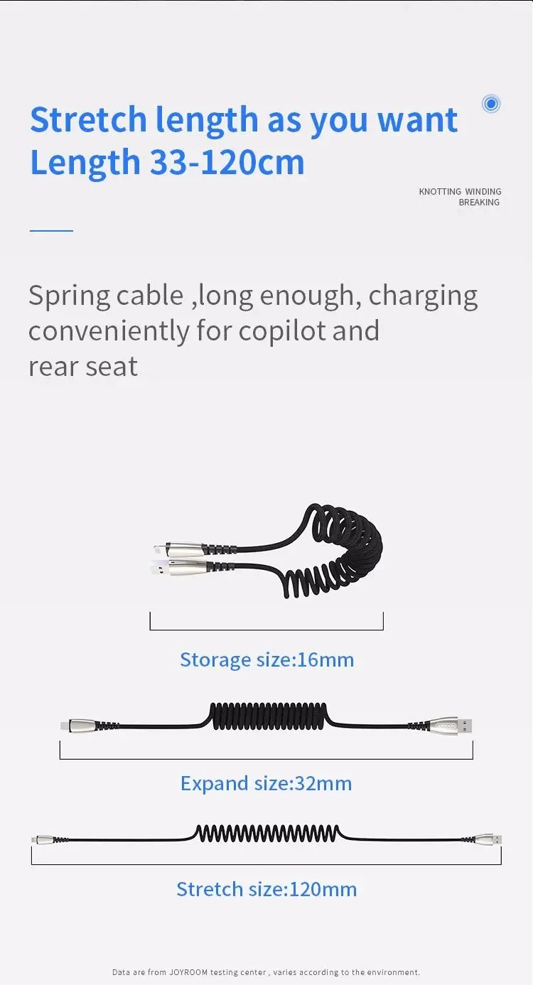 Joyroom nylon braided for iphone charger cable type c phone charger cables - ANKUX.COM