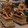 yellow marble gate lion statue