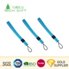 Fashion design custom blank satin fabric sublimation printing logo key holder wristbands with cell phone strap