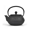 Hot Sale Chinese Classical Black Cast Iron Teapot with Goldfish Pattern