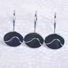 Industrial Usage and Torsion Load Type Polished Chrome Metal bathroom shower curtain hooks