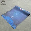Anti-tear natural rubber travel non slip thick foldable custom logo eco friendly mat yoga, organic yoga mat with carrying strap