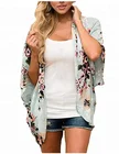 Womens Casual Beach Wear Cover Up Swimwear Transparent And Light Fashion Printing Short Beach Dress