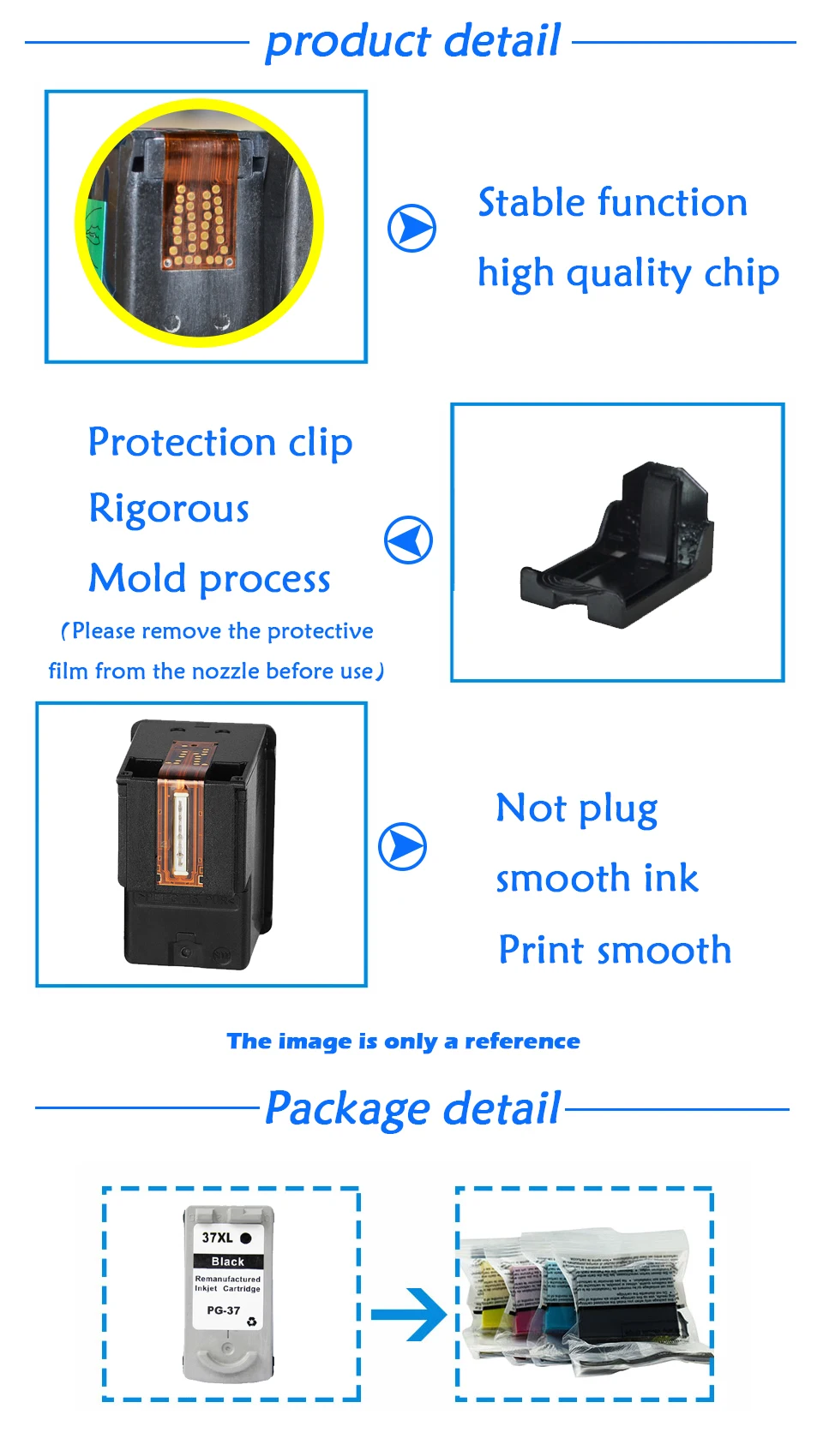 compatible ink cartridge For Canon PG-37
