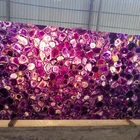 Purple Agate backlit semi precious gemstone agate stone slabs