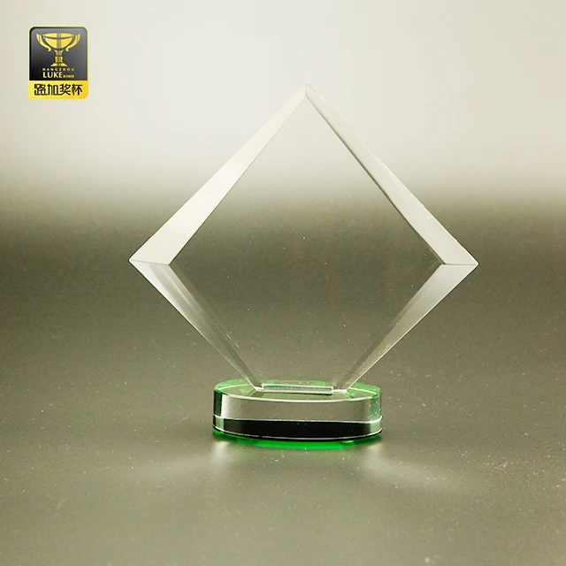 cheap engraving blank crystal trophy glass for corporate gift
