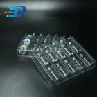 Custom Vacuum Formed Plastic 10ml plastic vial Tray Medicine Bottle trapped pharmaceutical Blister Packaging