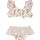 Two-piece girl small bikini kids swimsuit swimwear baby beachwear flower pattern wholesale swimsuits
