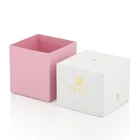 Custom Macaron Color Luxury Gold Stamping Logo Paper Jewelry Box Gifts Packing Box