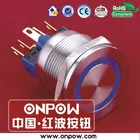 ONPOW 22mm anti-vandal momentary push button switch illuminated metal switch