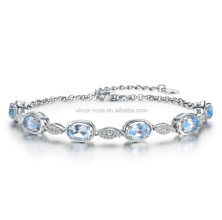 Sky Blue Jade Gemstone Bracelet with Lucky Dice Sterling Silver Charm