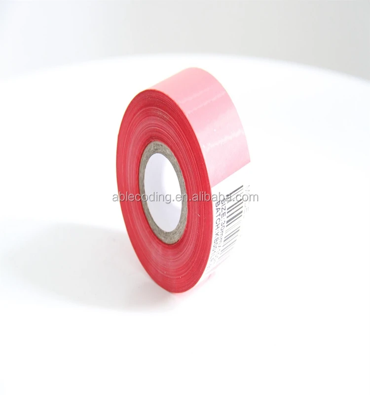 30mm * 100m red Hot Stamping Date Coding Machine Foil for Expiration Date for HP241B