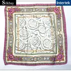 ladies fashion no minimum silk scarf custom digital print neckerchief