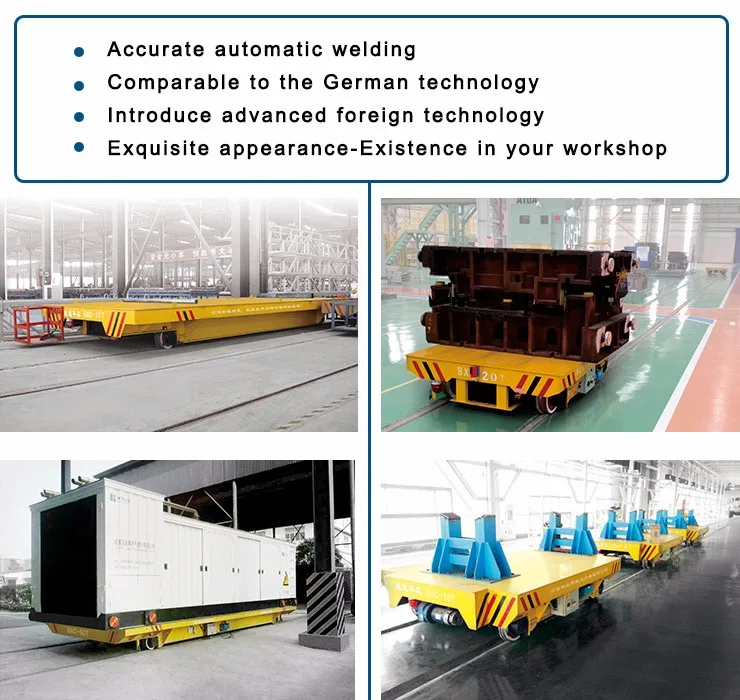 Steel Tube Railway Bogie Heavy-duty Compact Transfer Carts for Rails or Floor