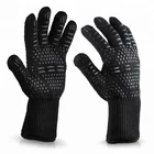 932F Silicone Insulated Barbecue Baking Cooking Grill Oven Mitts Heat Resistant Safety BBQ Gloves