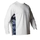 men's performance UPF 50 side vented long sleeve fishing shirt 92% polyester 8% spandex dye sublimation print t shirts