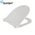 2017 China Slim D Shape UF WC Seat Cover White With Ease Lift Off Hinges