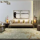 New design plain carved luxury handmade wool carpet