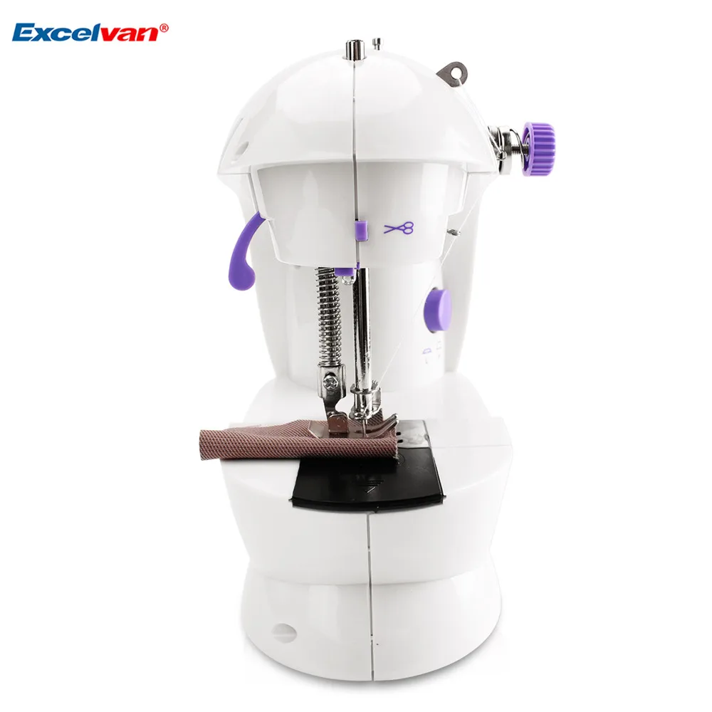 Excelvan Mini Handheld sewing machines Dual Speed Double Thread Multifunction Electric Automatic Tread Rewind Sewing Machine 4